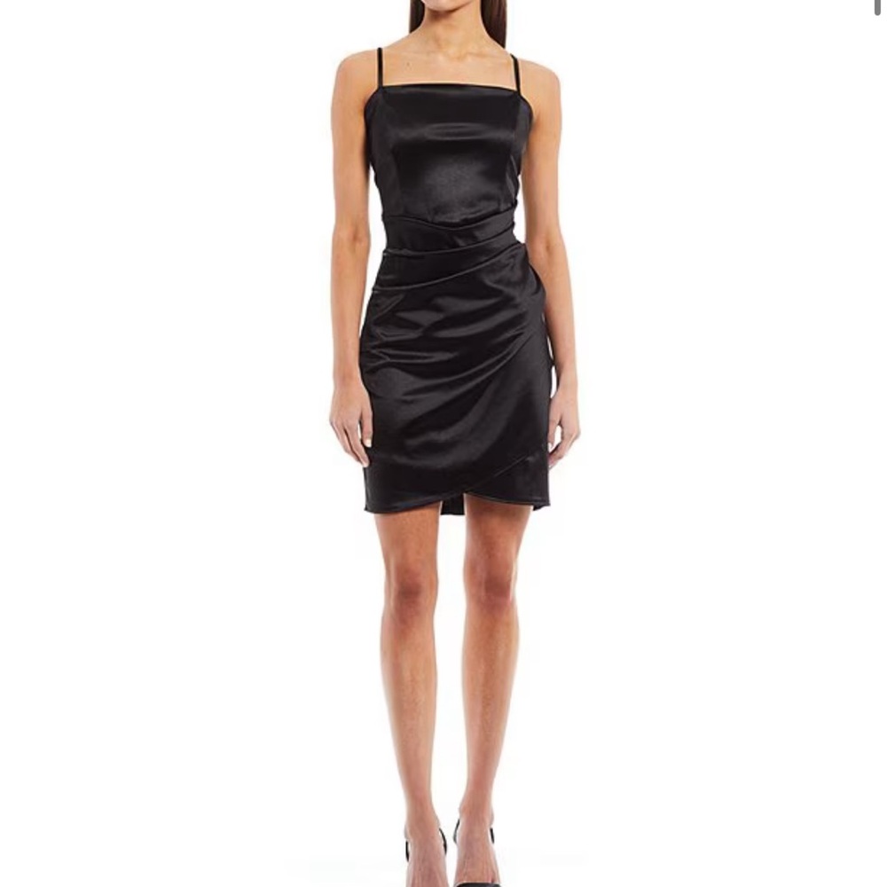 Black satin dillards dress